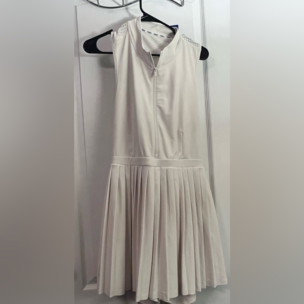 Prince Cream Pickleball Tennis dress with shorts (underneath)